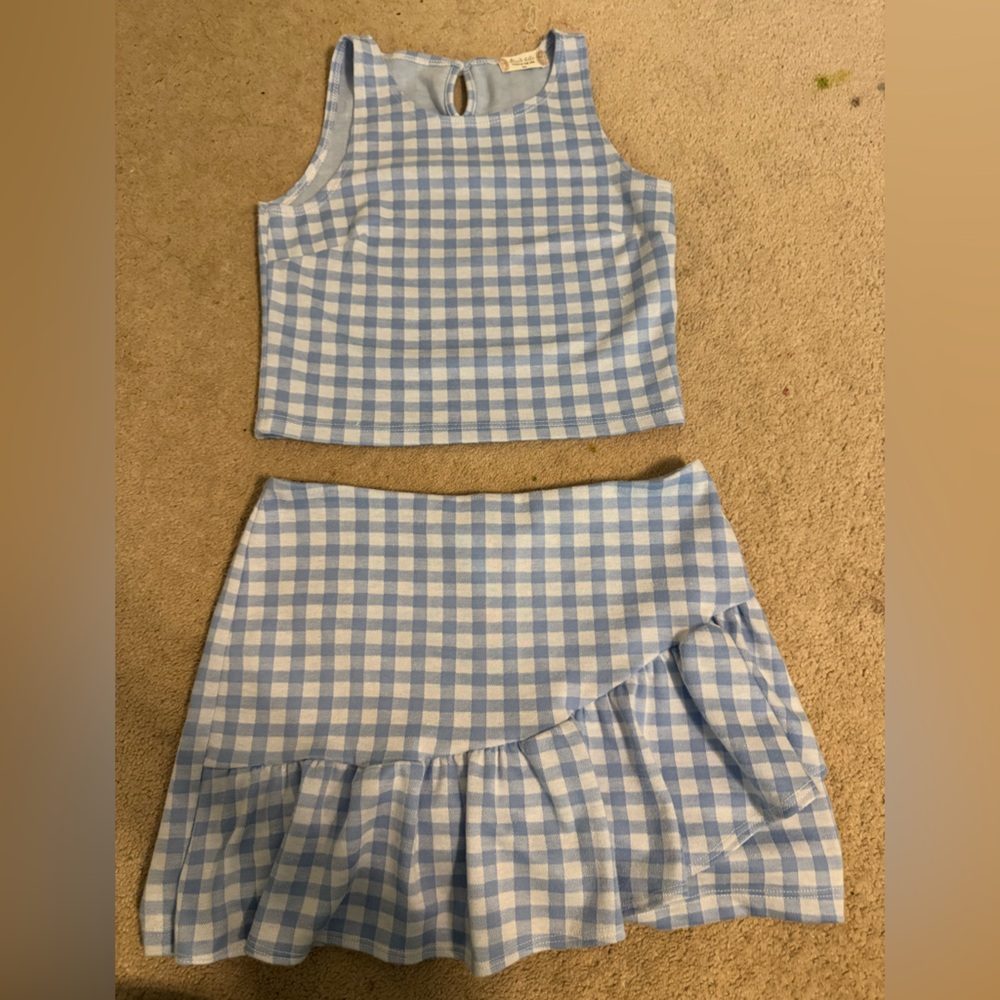Altar'd State Blue A-Line Mini Skirt Resort Wear